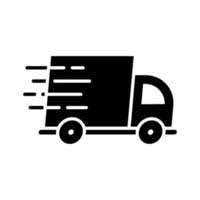 A truck driving quickly to deliver your order to you!