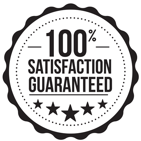 Satisfaction seal highlighting our commitment to the customer.